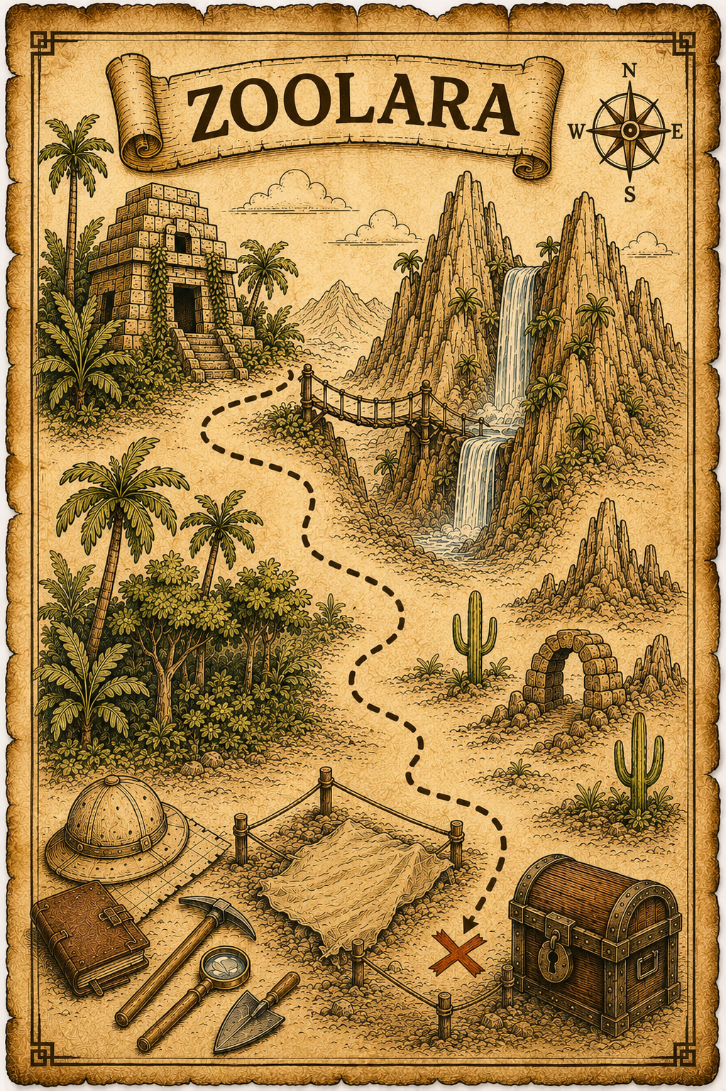 The Ancient Quest of Zoolara: Secrets of the Hidden Map